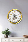 Hediyelik 36 Cm Gold Metal Mevlana Duvar Saati