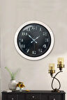 Hediyelik 36 Cm Beyaz Metal Vintage Duvar Saati