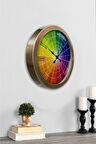 Eskitme Metal New Color Duvar Saati 36 cm