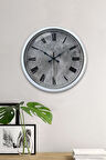 Hediyelik 40 Cm Beyaz Metal Kreter Duvar Saati