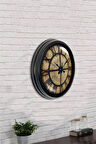 Hediyelik 40 Cm Siyah Metal Antique Duvar Saati