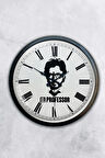 40 Cm Siyah Metal El Profesör Duvar Saati