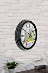 Hediyelik 40 Cm Siyah Metal Nostalji Duvar Saati