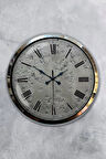 40 Cm Krom Metal Antique Duvar Saati Hediyelik