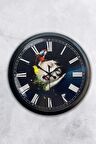 40 Cm Siyah Metal Uyku Duvar Saati