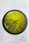 40 Cm Siyah Metal Sarı Duvar Saati