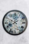 40 Cm Siyah Metal Sanat Duvar Saati
