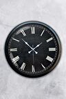 40 Cm Siyah Metal Naturel Duvar Saati