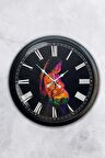 40 Cm Siyah Metal Doğallık Duvar Saati