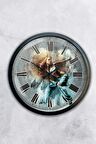 40 Cm Siyah Metal Dance Duvar Saati