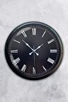 40 Cm Siyah Metal Black Color Duvar Saati