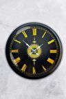40 Cm Siyah Metal Ayetli Duvar Saati