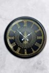 40 Cm Siyah Metal Ayetli Duvar Saati