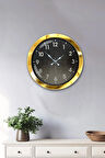 Hediyelik 36 Cm Gold Metal Klasik Duvar Saati