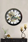 Hediyelik 36 Cm Siyah Metal Eski Ev Duvar Saati