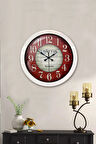 Hediyelik 36 Cm Beyaz Metal Boston Duvar Saati