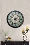 Hediyelik 40 Cm Siyah Metal Dekoratif Duvar Saati