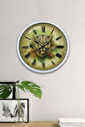 Hediyelik 40 Cm Beyaz Metal Dekoratif Duvar Saati