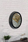 Hediyelik 40 Cm Siyah Metal Klas Duvar Saati