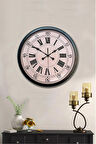 Hediyelik Duvar Saati 40 Cm Metal Siyah Renk Life Modeli