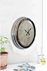 Hediyelik 40 Cm Krom Metal Kitchen Duvar Saati