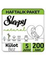 Sleepy Natural Külot Bez 5 Beden Junior 200 Adet