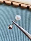%100 316 L Cerrahi Çelik 4mm İnci Helix Tragus Kıkırdak Conch Çelik Piercing 8 mm