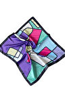 Saten Bandana Saten Fular Saten Çanta Aksesuarı Özel Desen Bandana 45X50 Cm