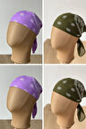 %100 Pamuklu Klasik Desen Unisex 4lü Bandana Seti Renkli Bandana Etnik Desenli A Kalite Bandana