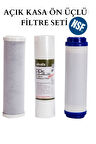 Water Jobs Açık Kasa Üçlü Filtre Seti Nsf Sertifikalı / Açma Anahtarı Hediyeli