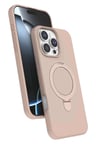 Apple iPhone 16 Pro Max Regal Magsafe Standlı Kapak - Çöl Titanyum