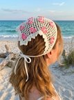 Akfecan El Örgüsü File Kelebek Model Bandana