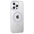 İphone 15 Pro Move Taşlı Magsafe Kapak - Lila