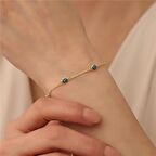 925 Ayar Gümüş 5li Nazar Boncuklu Bileklik