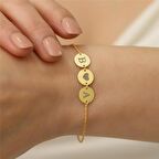 925 Ayar Gümüş Kişiye Özel 3'lü Plaka Bileklik