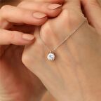 925 Ayar Gümüş Tektaş Kolye