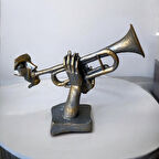 Antrasit ve Pirinç Renkli Borozan Biblo