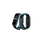 Xiaomi Uyumlu Mi Band Spor Delikli Kordon (saat Değildir) - Siyah-mavi