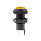 Sinyal İkaz Göz Lambası Turuncu Uzun Tip (Yuvarlak) Terminalli - Ampullü 24V