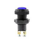 Sinyal İkaz Göz Lambası Mavi Uzun Tip (Yuvarlak) Klemensli - Ampullü 12V