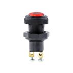 Sinyal İkaz Göz Lambası Kırmızı Uzun Tip (Yuvarlak) Klemensli - Ampullü 12V