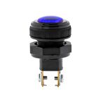 Sinyal İkaz Göz Lambası Mavi Kısa Tip Terminalli - Ampullü 12V