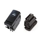 Renault 19 Ön Sağ Cam Açma Anahtarı - 6 Pin