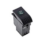 Universal Işık Ayar Düğmesi Anahtarı 2 Pin Rocker Switch Buton - Ampullü 24V