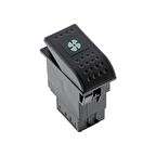 Universal Fan Düğmesi Anahtarı 2 Pin Rocker Switch Buton - Ampullü 24V