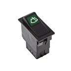 Universal Silecek Düğmesi Anahtarı 2 Pin Rocker Switch - Ampullü 24V