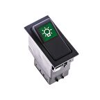 Universal Ana Işık Düğmesi Anahtarı 3 Pin Rocker Switch - Ampullü 12V