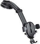 Microcase 360 Derece Döner Araç İçi Torpido Cam Vantuzlu Telefon Tutucu - SİYAH AL4722