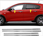 Fiat Egea Cross Krom Cam Çıtası 4 parça 2015 ve üzeri P.Çelik