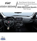 Fiat Egea Sedan (2015-2019) Uyumlu Özel Desenli Krom Ayak Dinlendirme ve Ayak Dayama Pedalı Paslanmaz Çelik